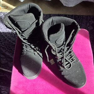 3/$10 Black Combat Boots with Sturdy Design and Matte Finish
